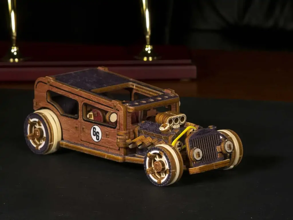 Wooden Puzzle 3D Car Hot Rod Limited Edition Opis 103