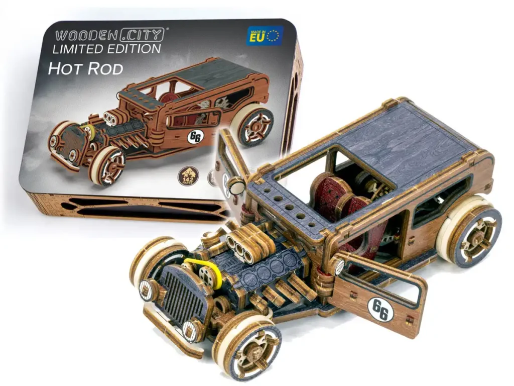Wooden Puzzle 3D Car Hot Rod Limited Edition Opis 101