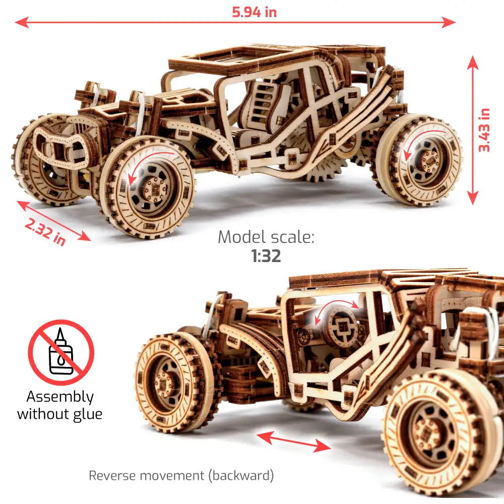 Model 3D Wooden 1:40 Scale Model Vehicle Truck Building Kits for Children,  Adults From 13 to 99 Years 