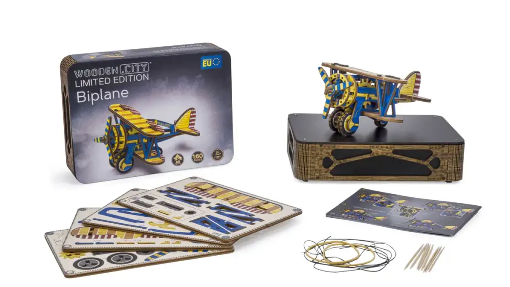 Wooden Puzzle 3D Biplane Limited Edition Opis 102