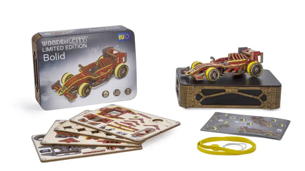 Wooden Puzzle 3D Car Bolid Limited Edition Opis 101