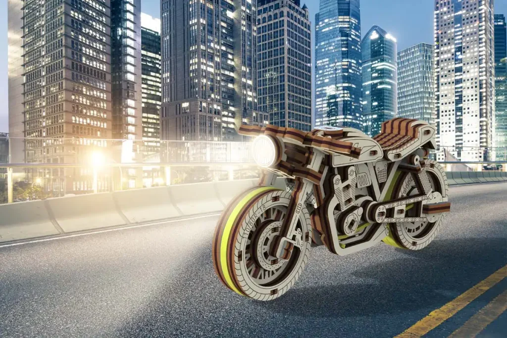 Puzzle 3D motocykl Cafe Racer Opis 2