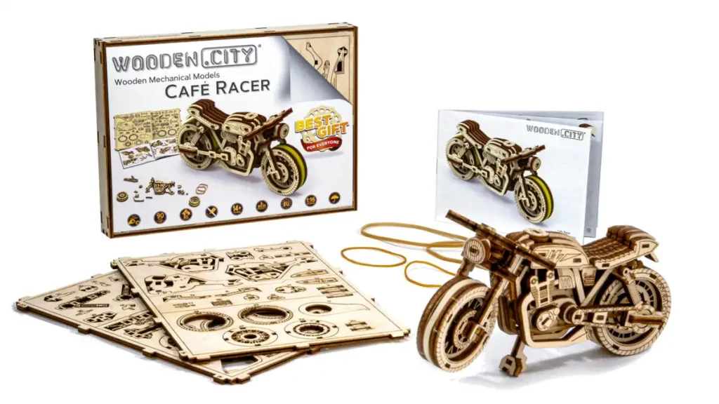 Puzzle 3D motocykl Cafe Racer Opis 10