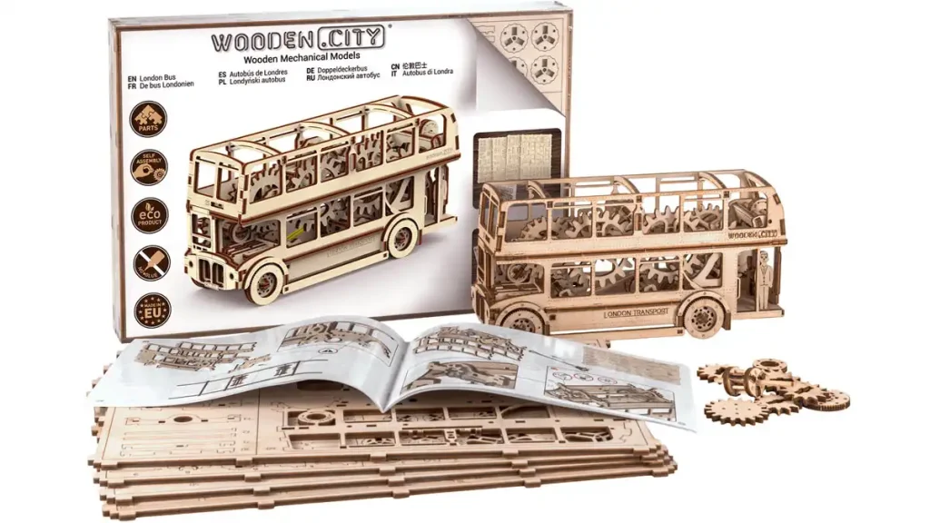 Wooden Puzzle 3D London Bus Opis 7