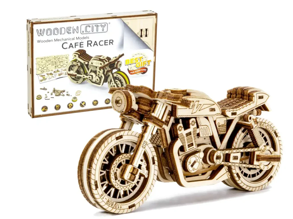 Puzzle 3D motocykl Cafe Racer Opis 1