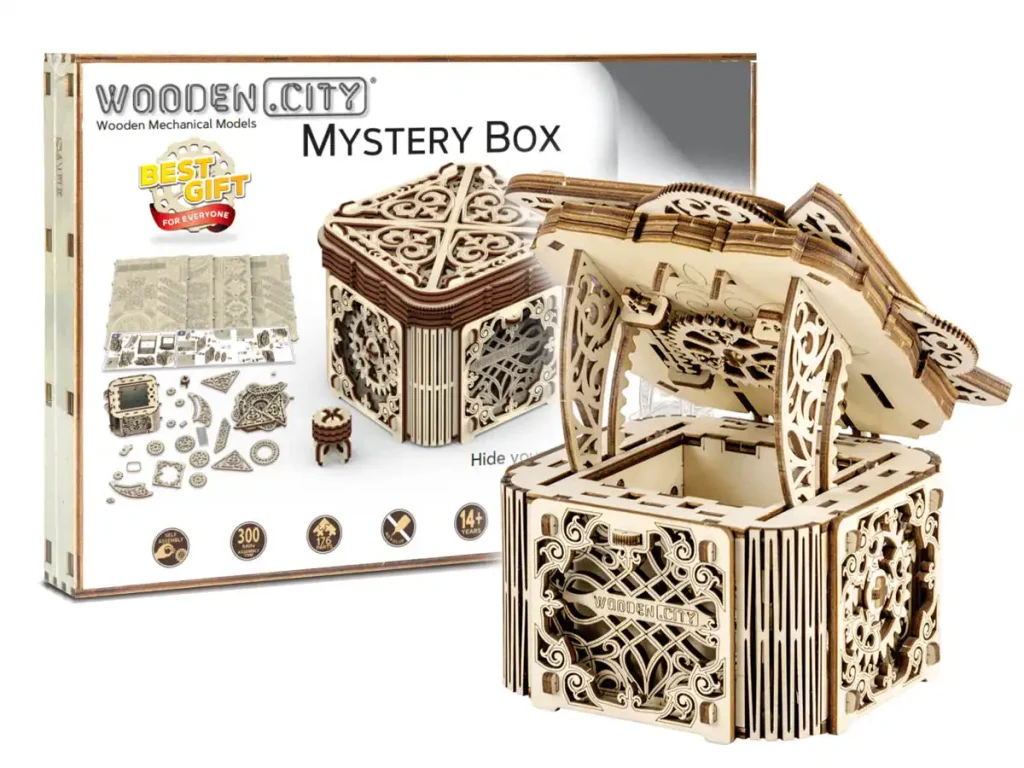 3D Wooden Box Puzzle - Mystery Box