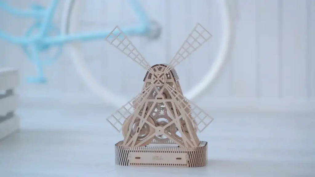 3D Wooden Puzzle - Mill | Wooden.City