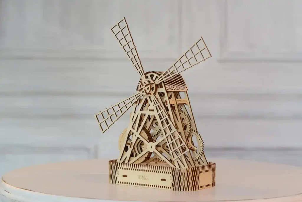 Wooden Puzzle 3D Mill Opis 5