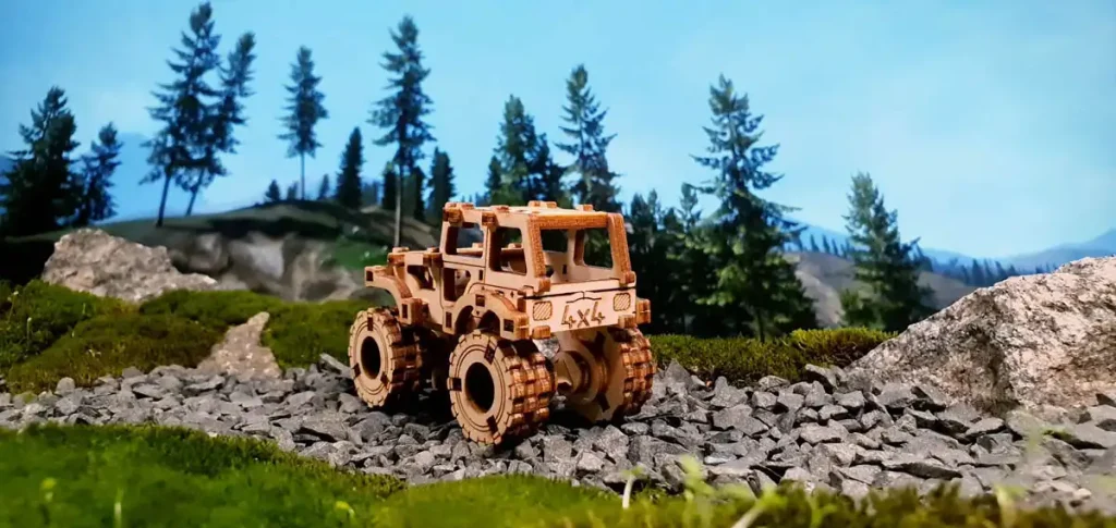  WOODEN.CITY Vintage Cars Monster Truck 4 - DIY 3D