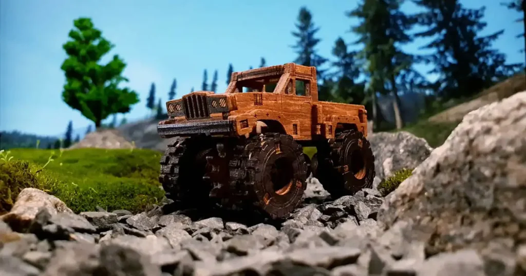  WOODEN.CITY Vintage Cars Monster Truck 4 - DIY 3D