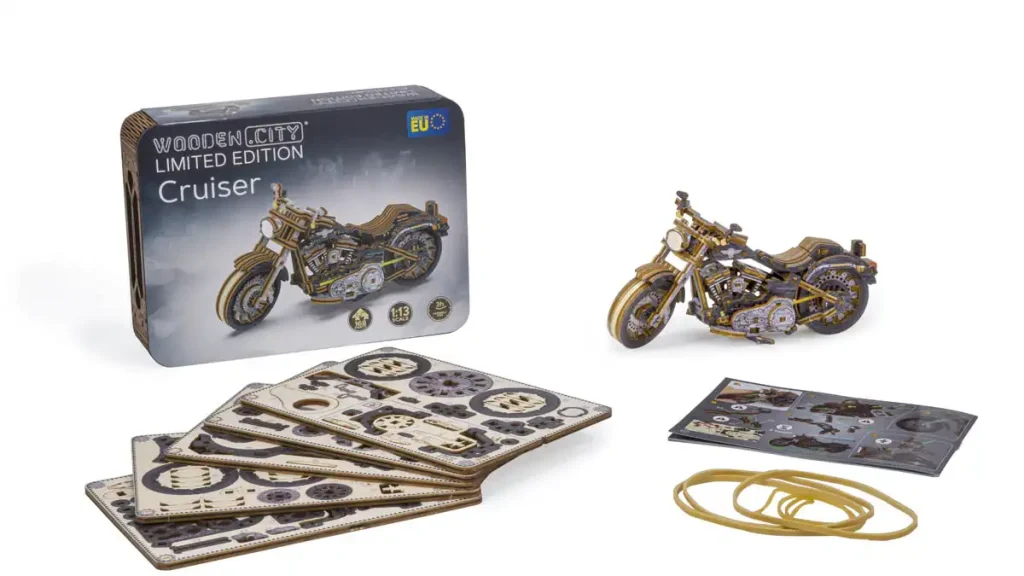 Wooden Puzzle 3D Motorbike Cruiser V-Twin Limited Edition Opis 100