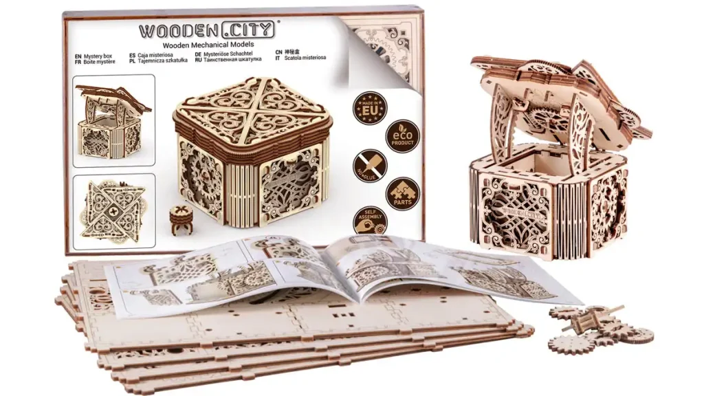 3D Wooden Box Puzzle - Mystery Box