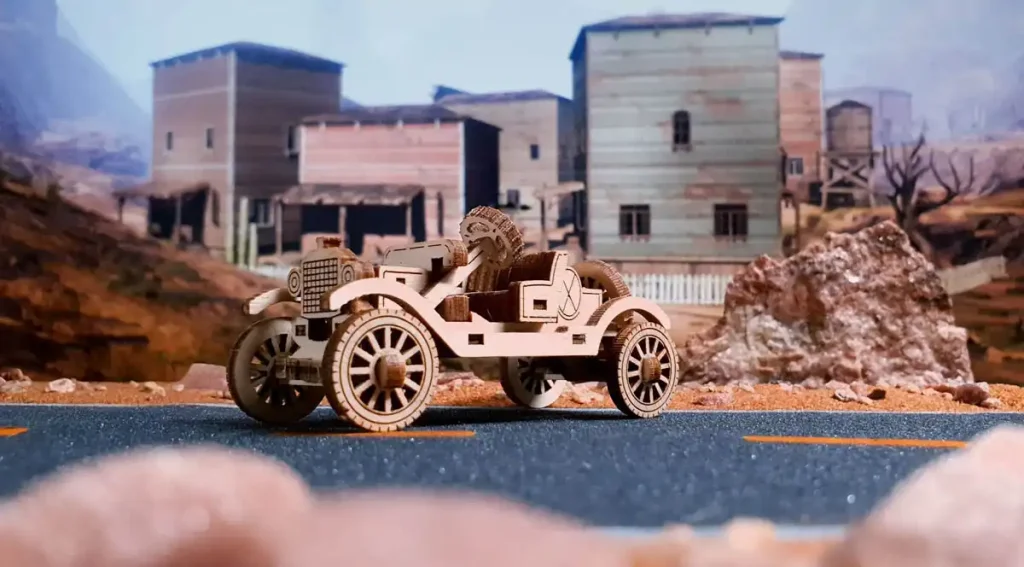 Wooden Puzzle 3D Car Retro Ride 2 opis - 1