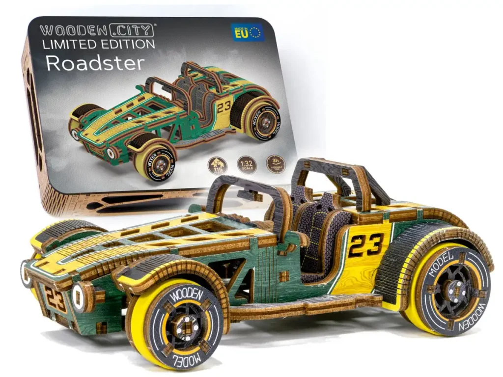 Wooden Puzzle 3D Car Roadster Limited Edition Opis 103