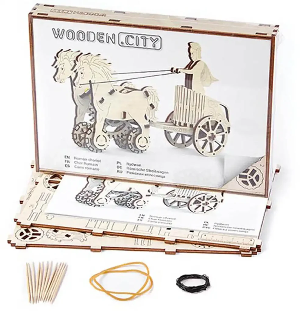 Wooden Puzzle 3D Roman Chariot Opis 5