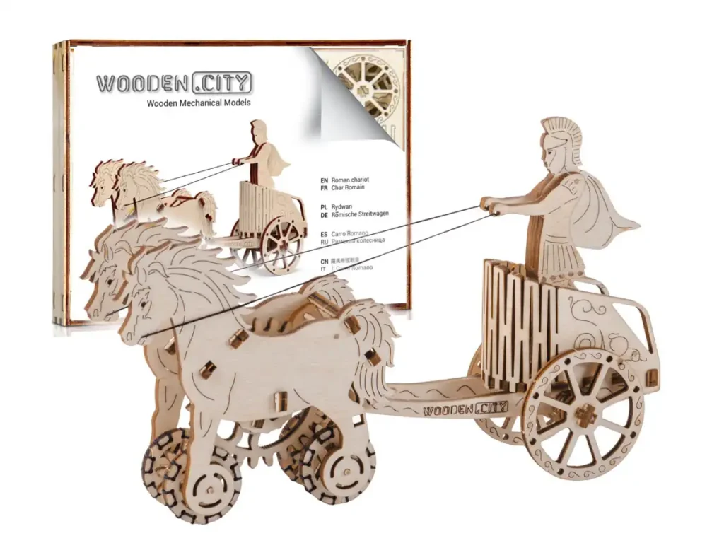 Wooden Puzzle 3D Roman Chariot Opis 1