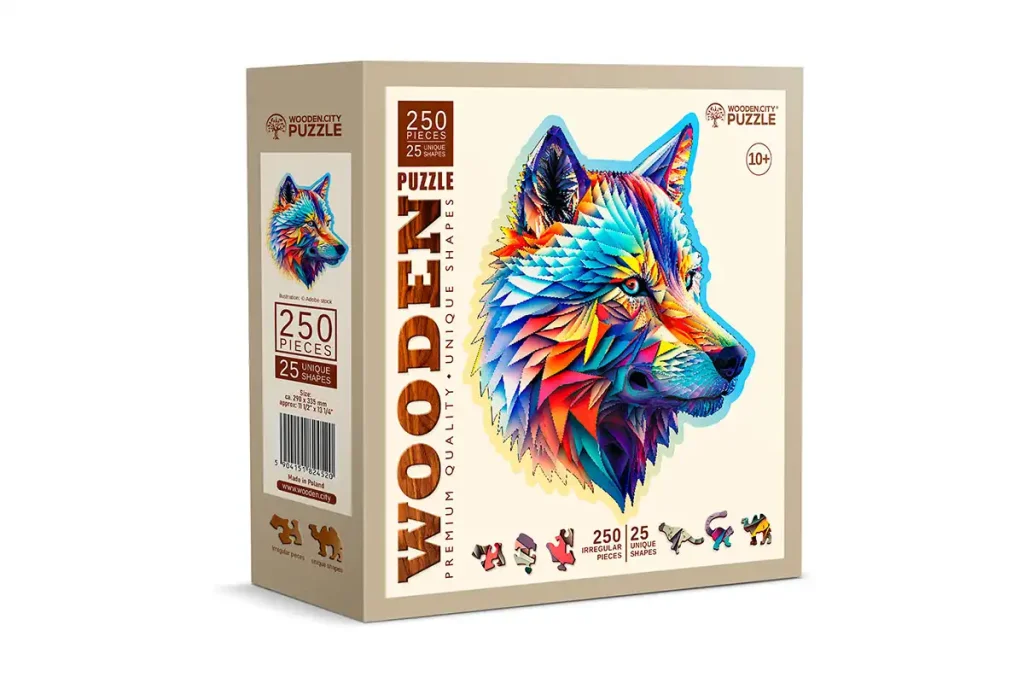 Wooden Puzzle 250 Classy Wolf Opis 5