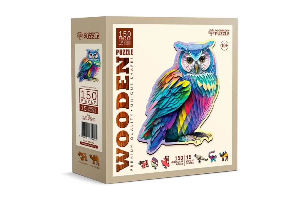 Wooden Puzzle 150 Trendy Owl Opis 6