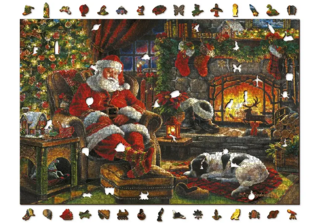 Wooden Puzzle 2000 Świąteczna Drzemka XXL Opis 7