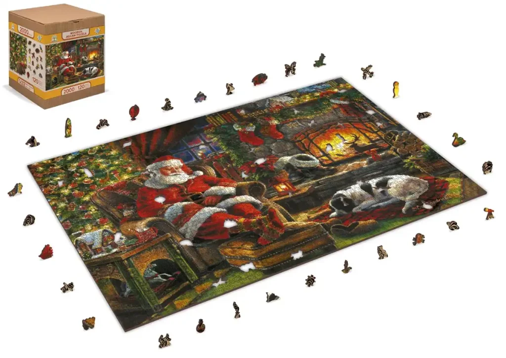 Wooden Puzzle 2000 Świąteczna Drzemka XXL Opis 5