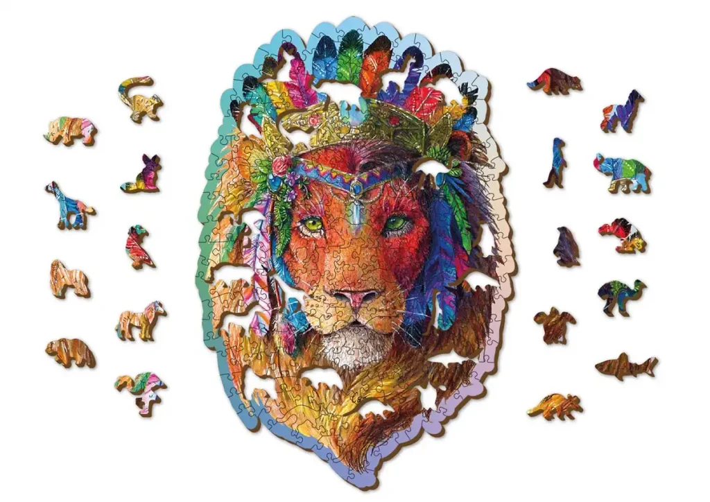 Multicolor Lion Shape 3D Wooden Puzzle Toy at Rs 230/piece in