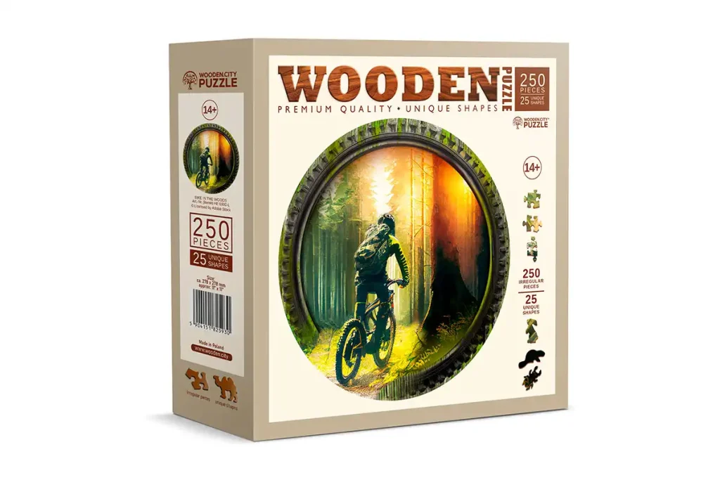 Wooden Puzzle 250 Bike In The Woods Opis 1