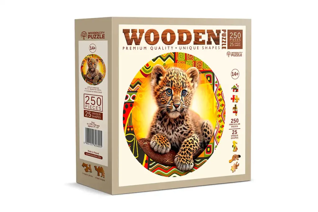 Wooden Puzzle 250 Cute Little Leopard Opis 1