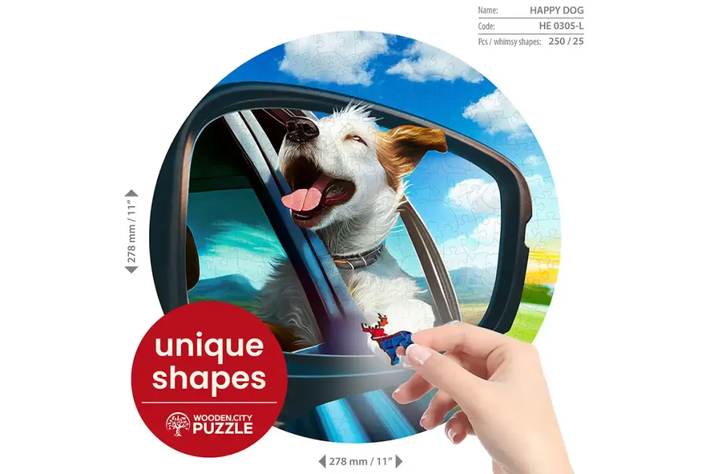 Wooden Puzzle 250 Happy Dog Opis 5