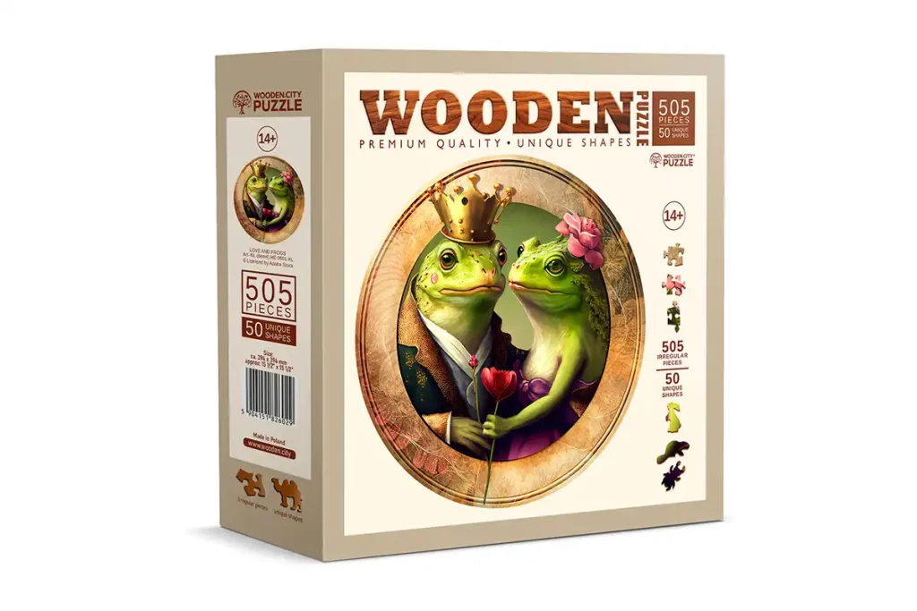 Wooden Puzzle 500 Love And Frogs Opis 1