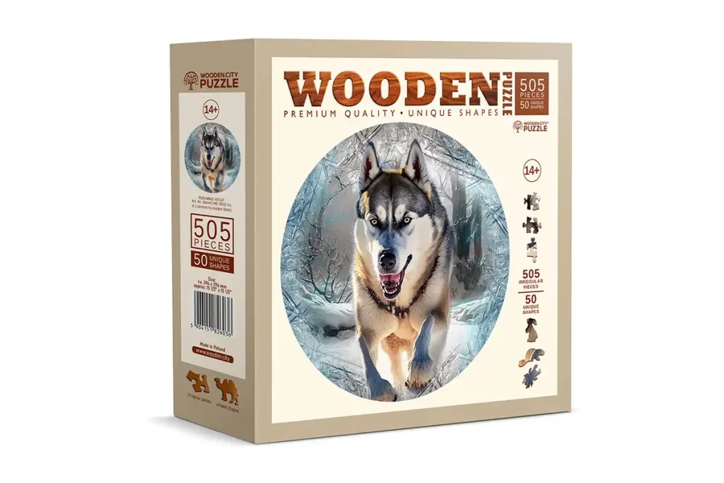 Wooden Puzzle 500 Running Wolf 1