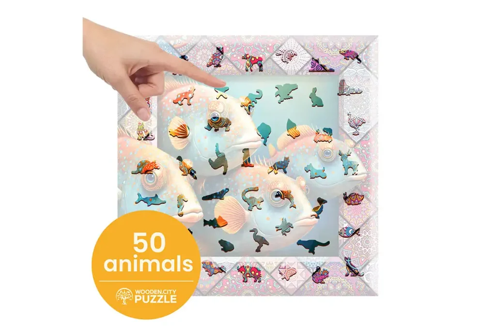 Wooden Puzzle 500 Tropical Fish Opis 3