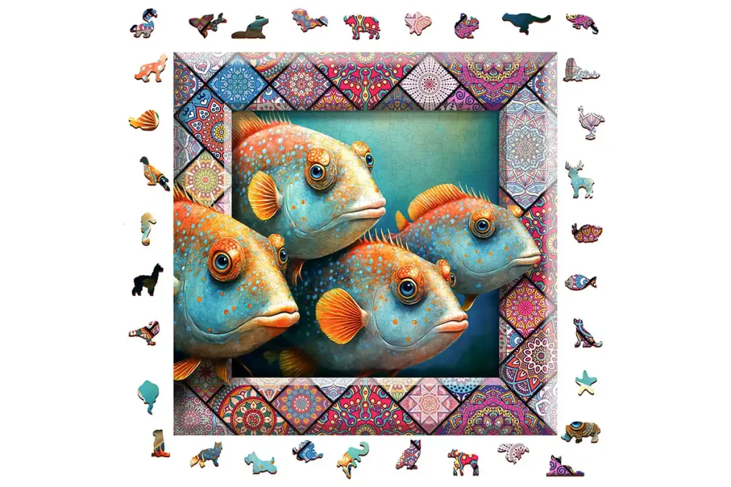 Wooden Puzzle 500 Tropical Fish Opis 2