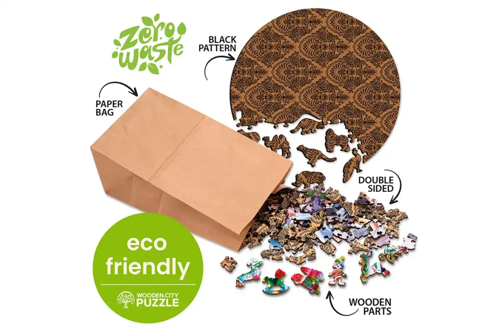 Wooden Puzzle 250 Modish Deer Opis 1