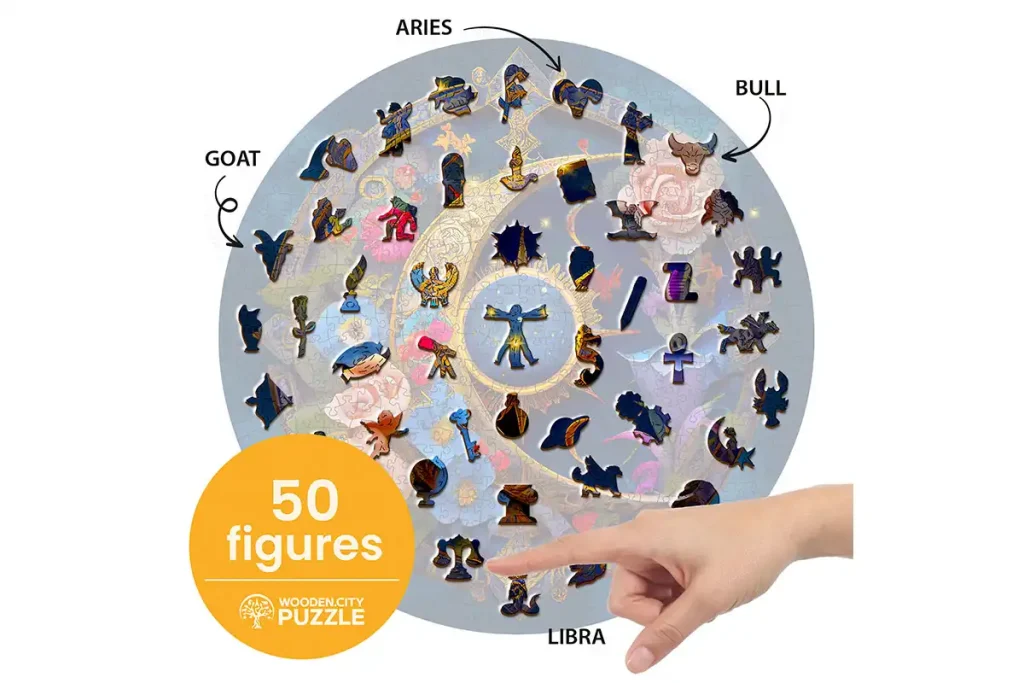 Wooden Puzzle 500 Flower Moon Opis 3