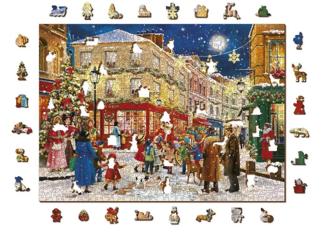 Wooden Puzzle 1000 Christmas Evening Opis 7