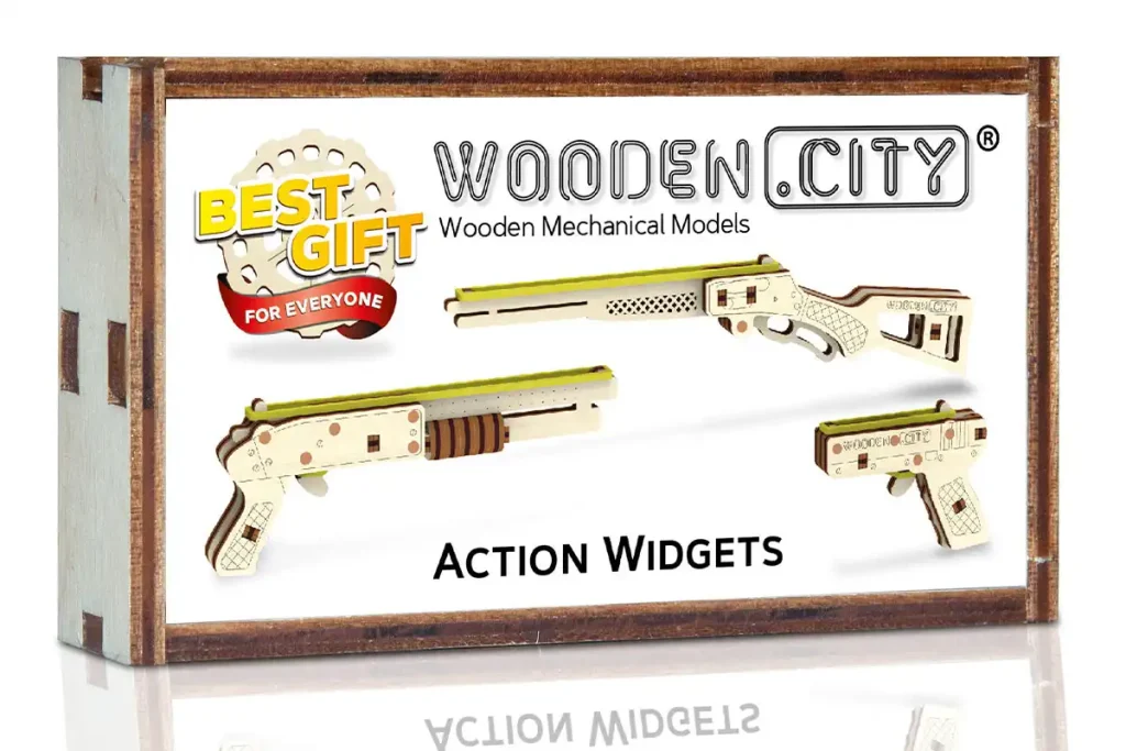 Wooden Puzzle 3D Gun Action Widgets Opis 6