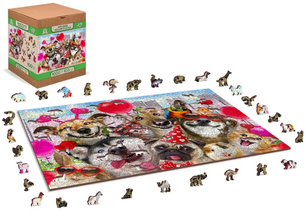 Drewniane puzzle w kształcie zwierząt 1000 Czas Na Imprezę Opis 3
