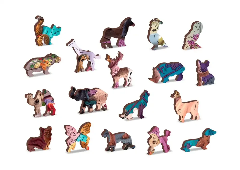 Wooden Puzzle 500 Naughty Puppies opis 3