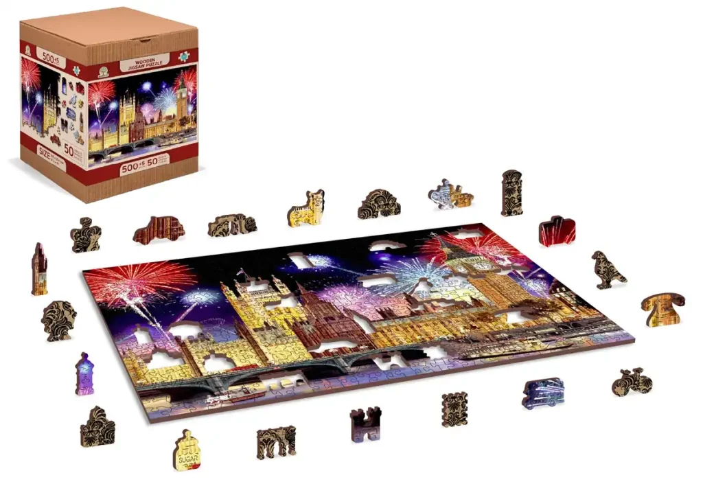 Wooden Puzzle 500 London By Night Opis 3