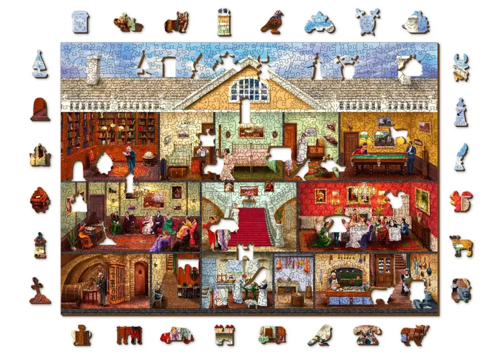 Wooden Puzzle 1000 Victorian Mansion Opis 9