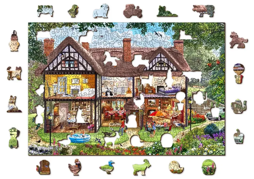Wooden Puzzle 500 Seasons House Summer opis 1