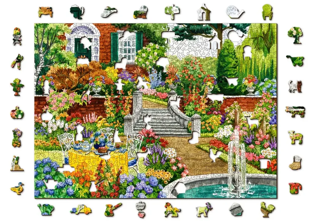 Wooden Puzzle 1000 Garden Five O'Clock Opis 9