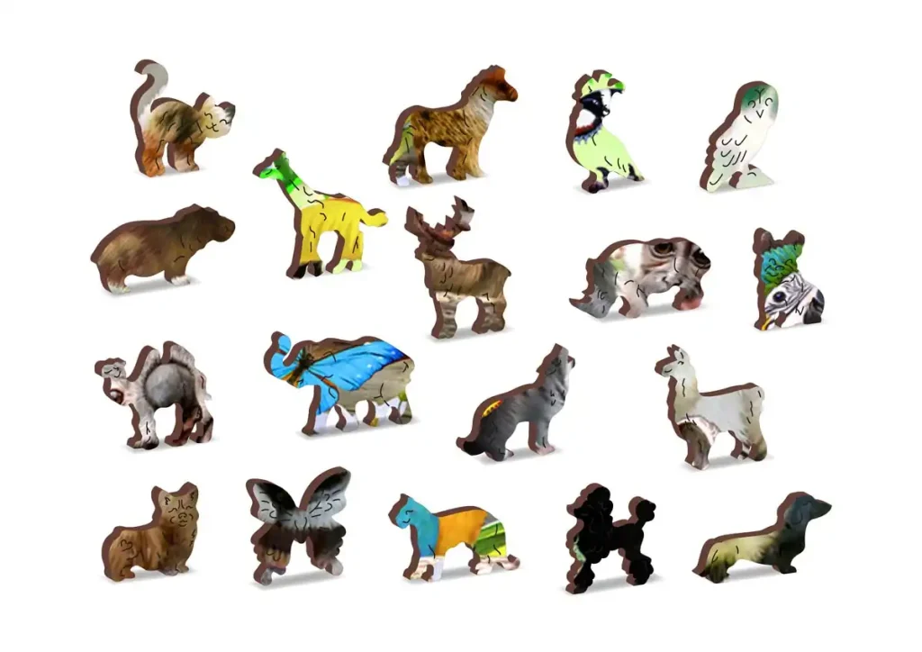 Drewniane puzzle w kształcie zwierząt 1000 Raj Niedźwiedzi Opis 5