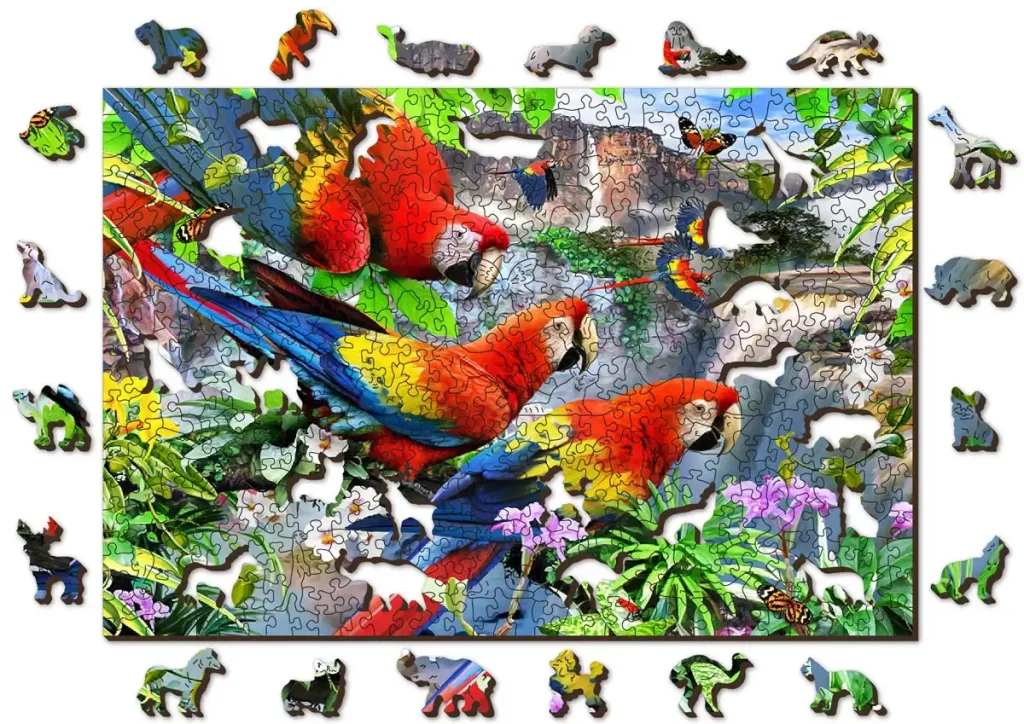 Wooden Puzzle 500 Parrot Island Opis 9