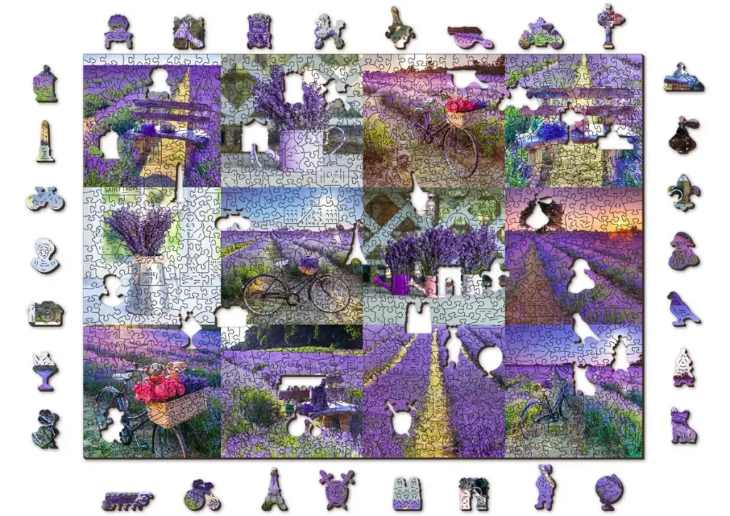 Wooden Puzzle 1000 Lavender France Opis 9