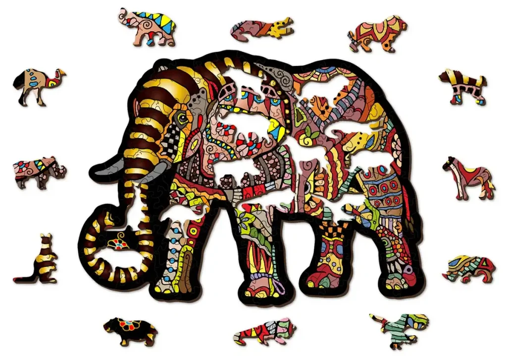 Wooden Puzzle 150 Magic Elephant Opis 7