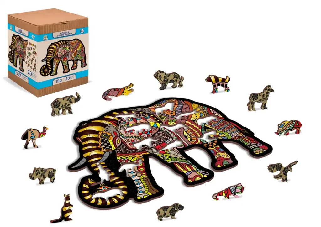 Wooden Puzzle 150 Magic Elephant Opis 5