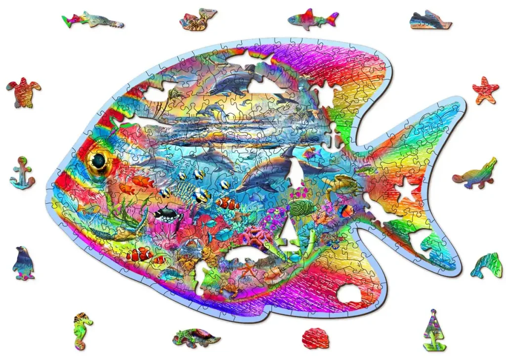 Wooden Puzzle 250 Magic Fish