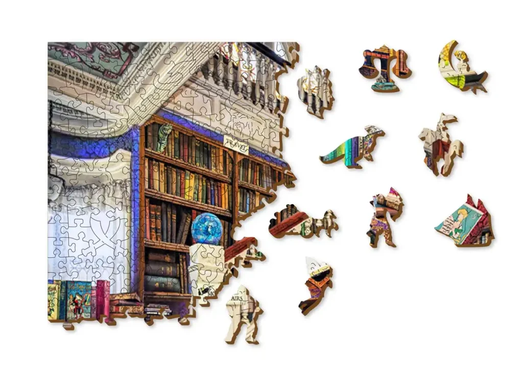 Wooden Puzzle 1000 Wish Upon A Bookshop Opis 2