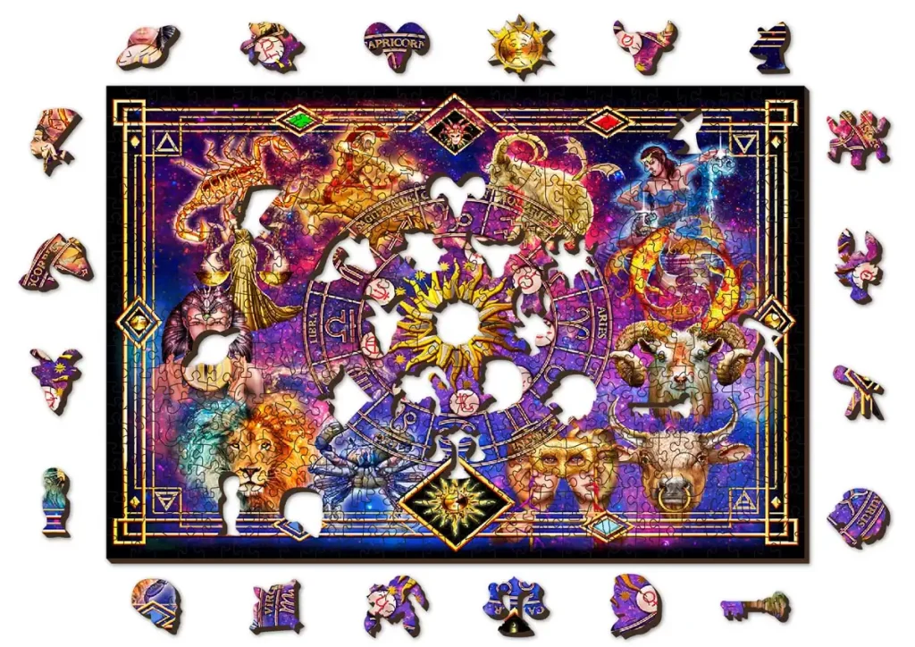 Wooden Puzzle 500 Zodiac Montage opis 1